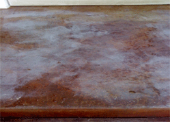 flaking peeling concrete sealer